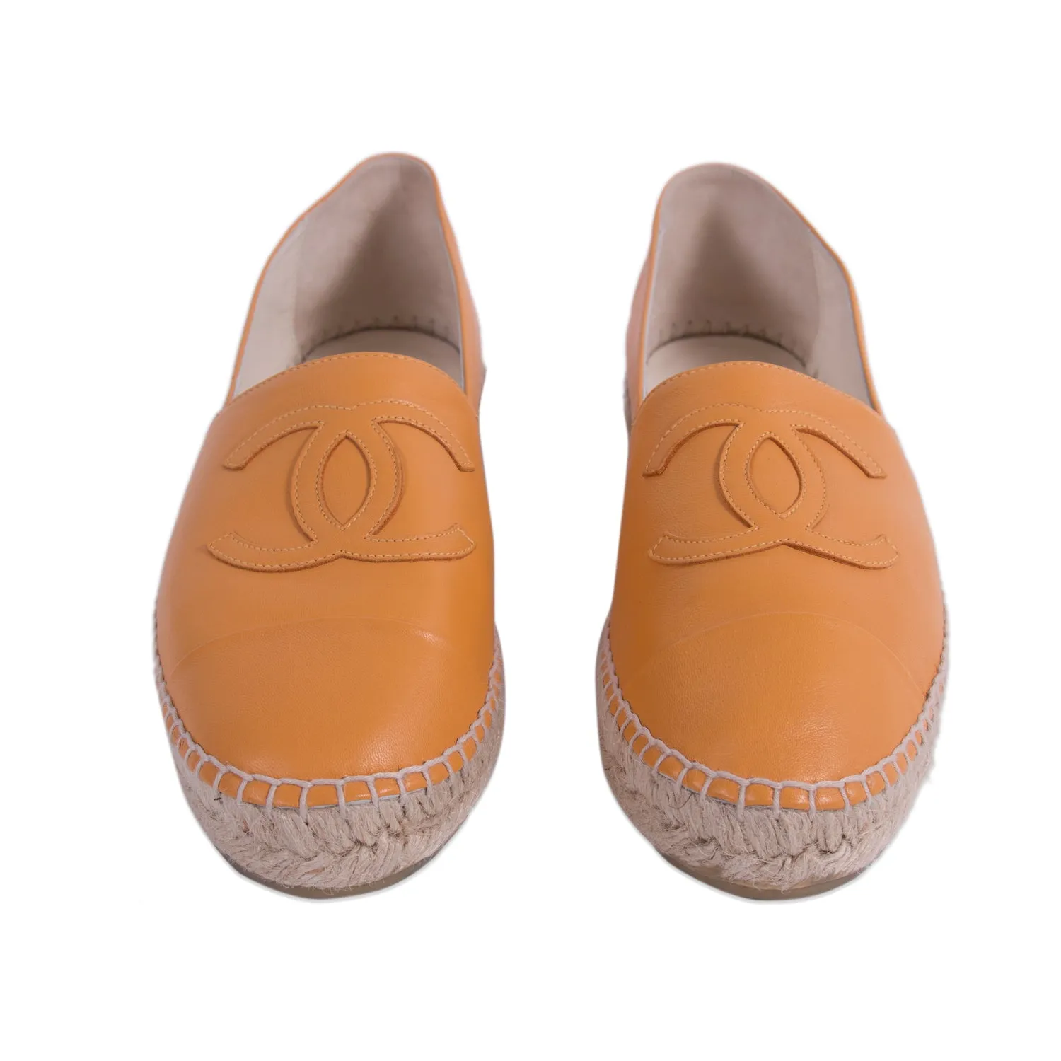 Chanel Lambskin Leather CC Espadrilles