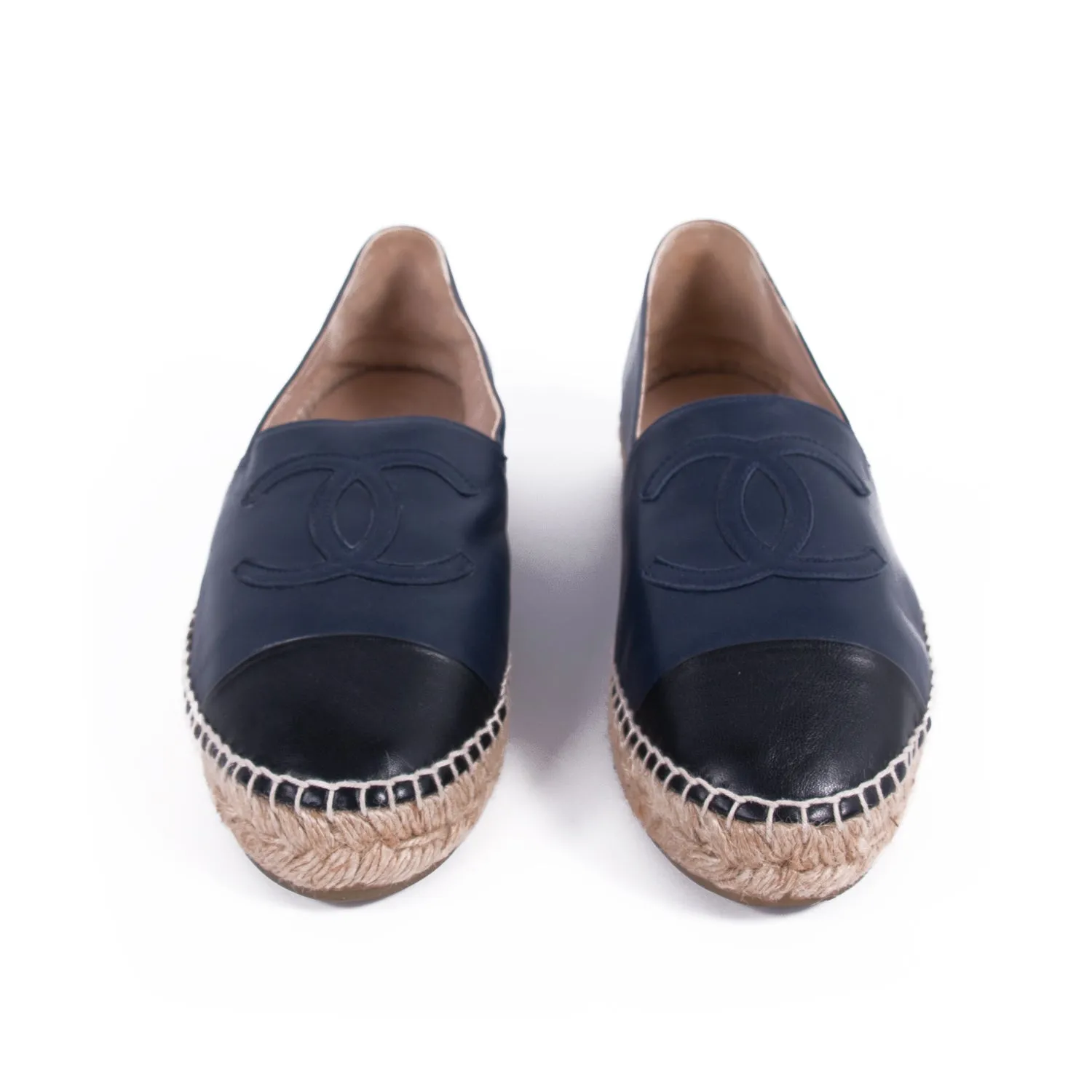 Chanel Lambskin Leather CC Espadrilles