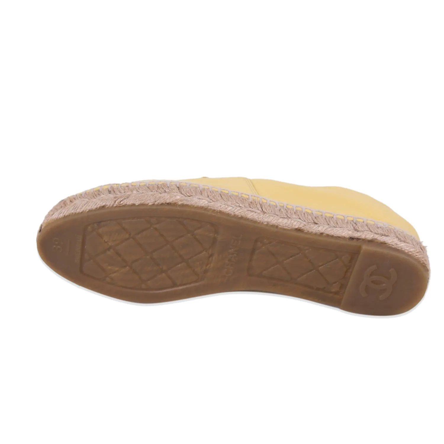 Chanel Lambskin Leather CC Espadrilles