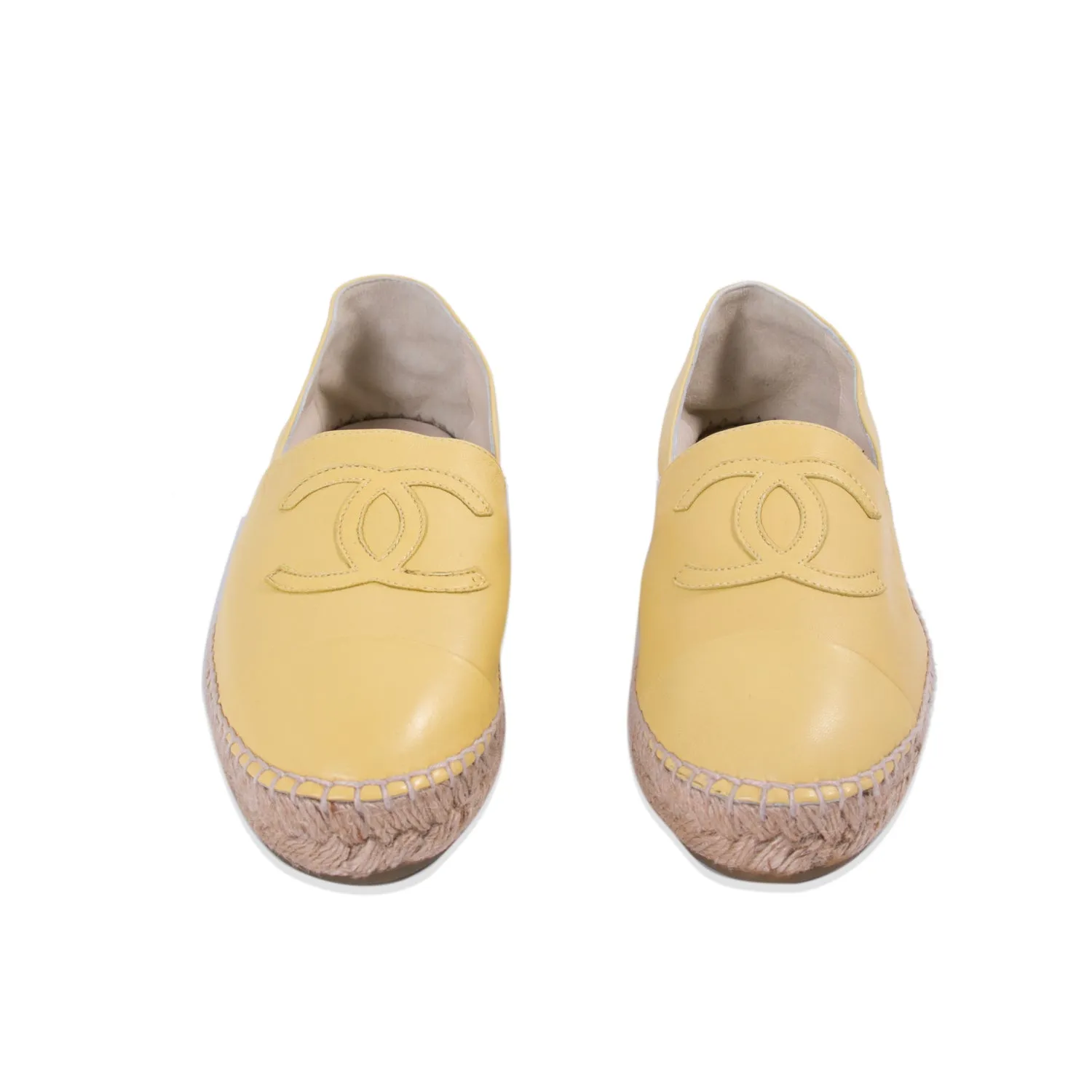 Chanel Lambskin Leather CC Espadrilles
