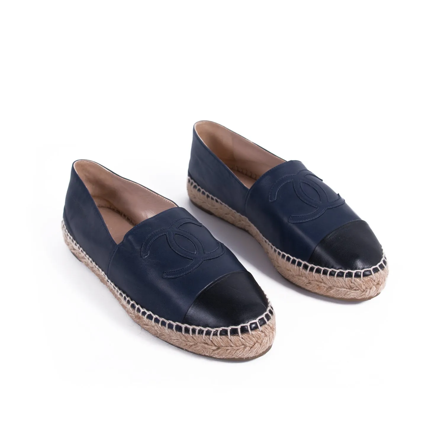 Chanel Lambskin Leather CC Espadrilles