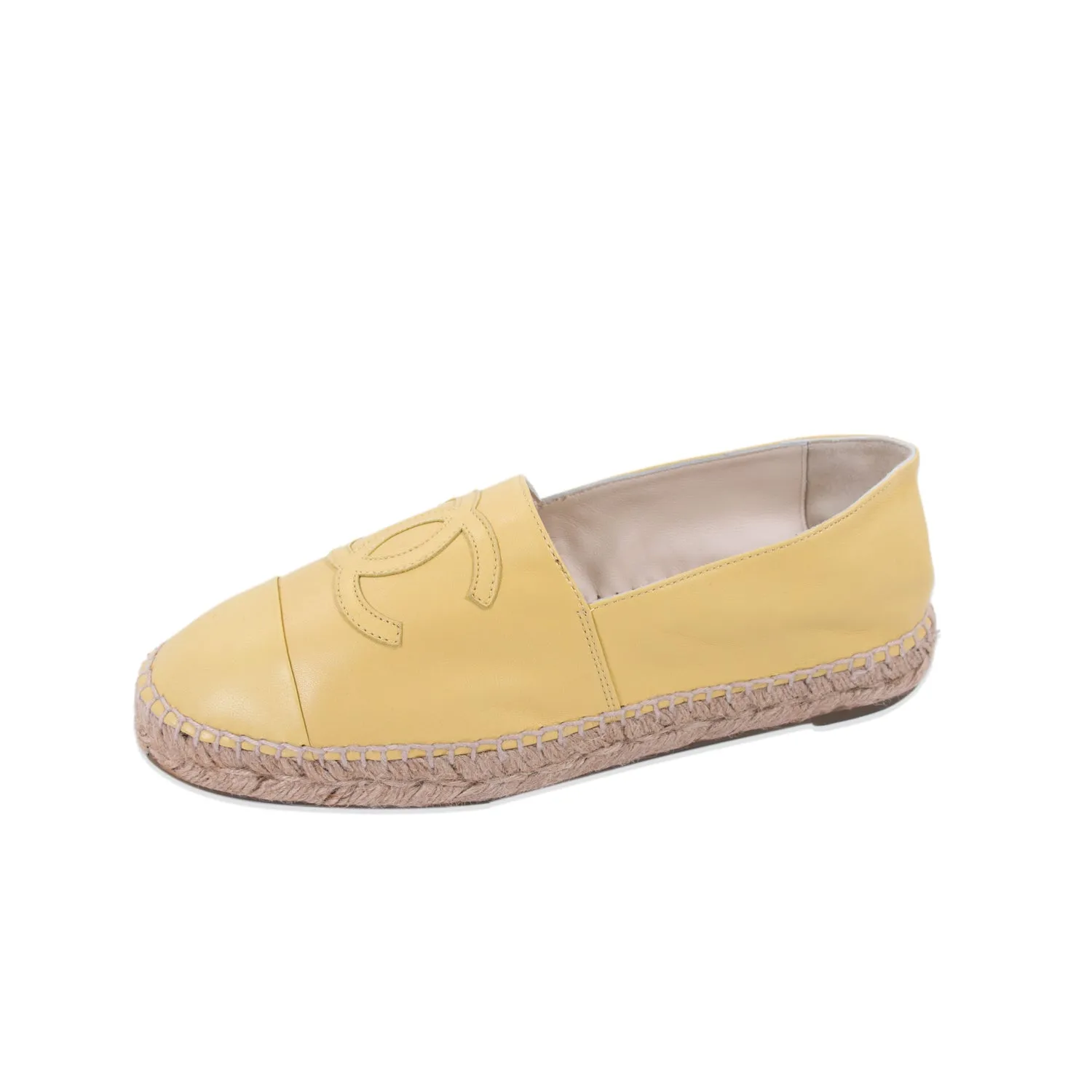 Chanel Lambskin Leather CC Espadrilles
