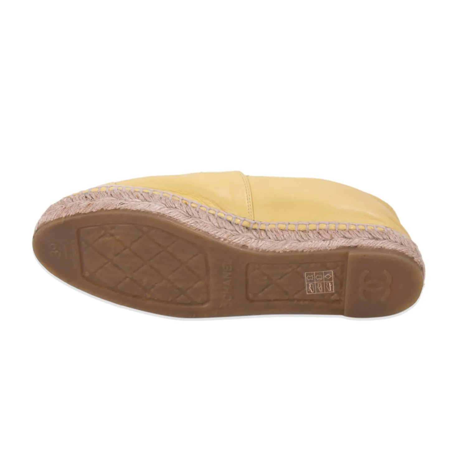 Chanel Lambskin Leather CC Espadrilles