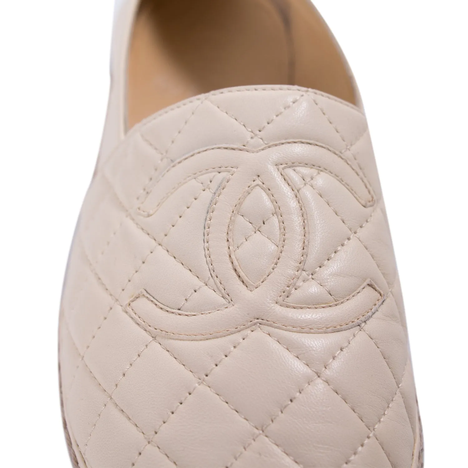 Chanel Quilted Lambskin Leather Espadrilles