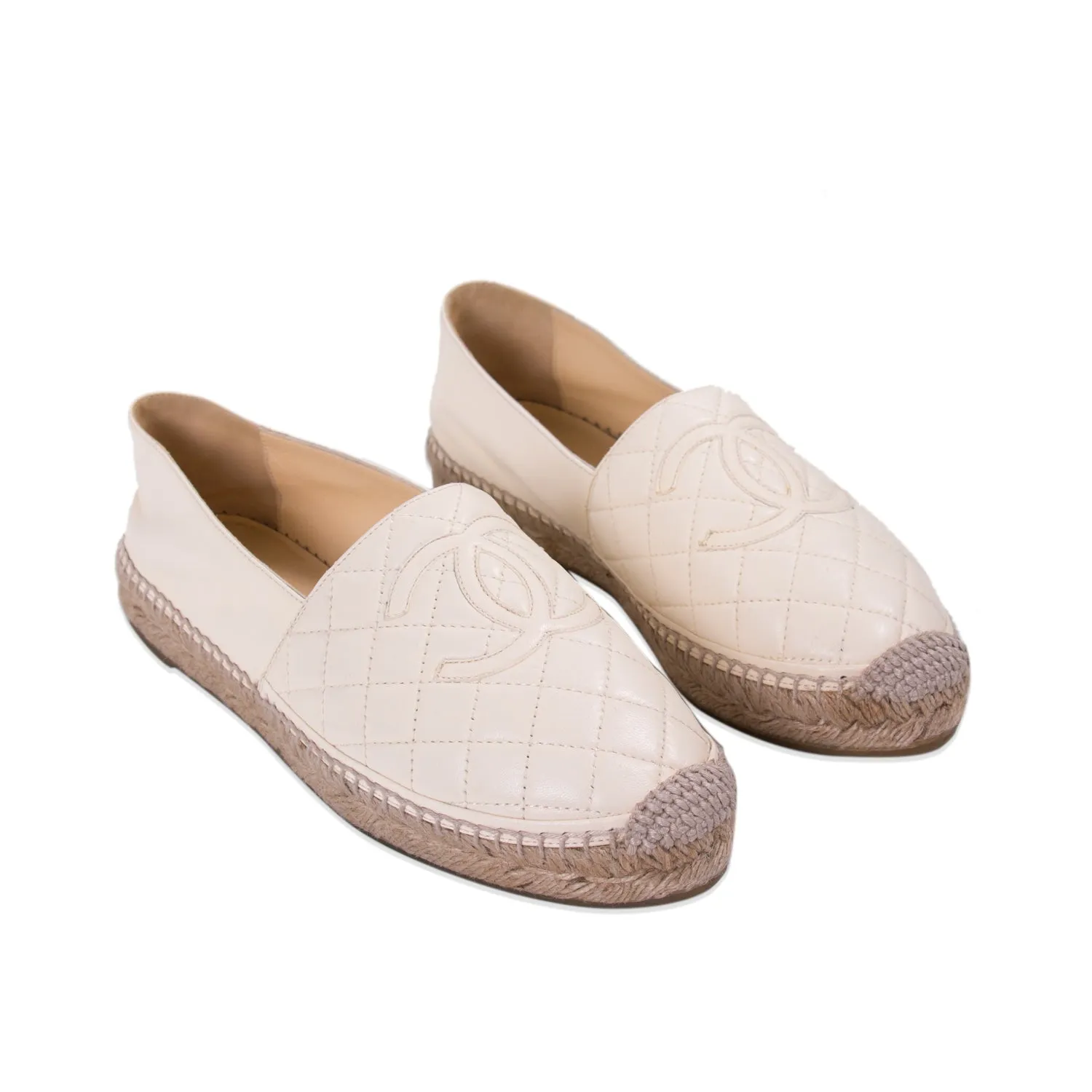 Chanel Quilted Lambskin Leather Espadrilles