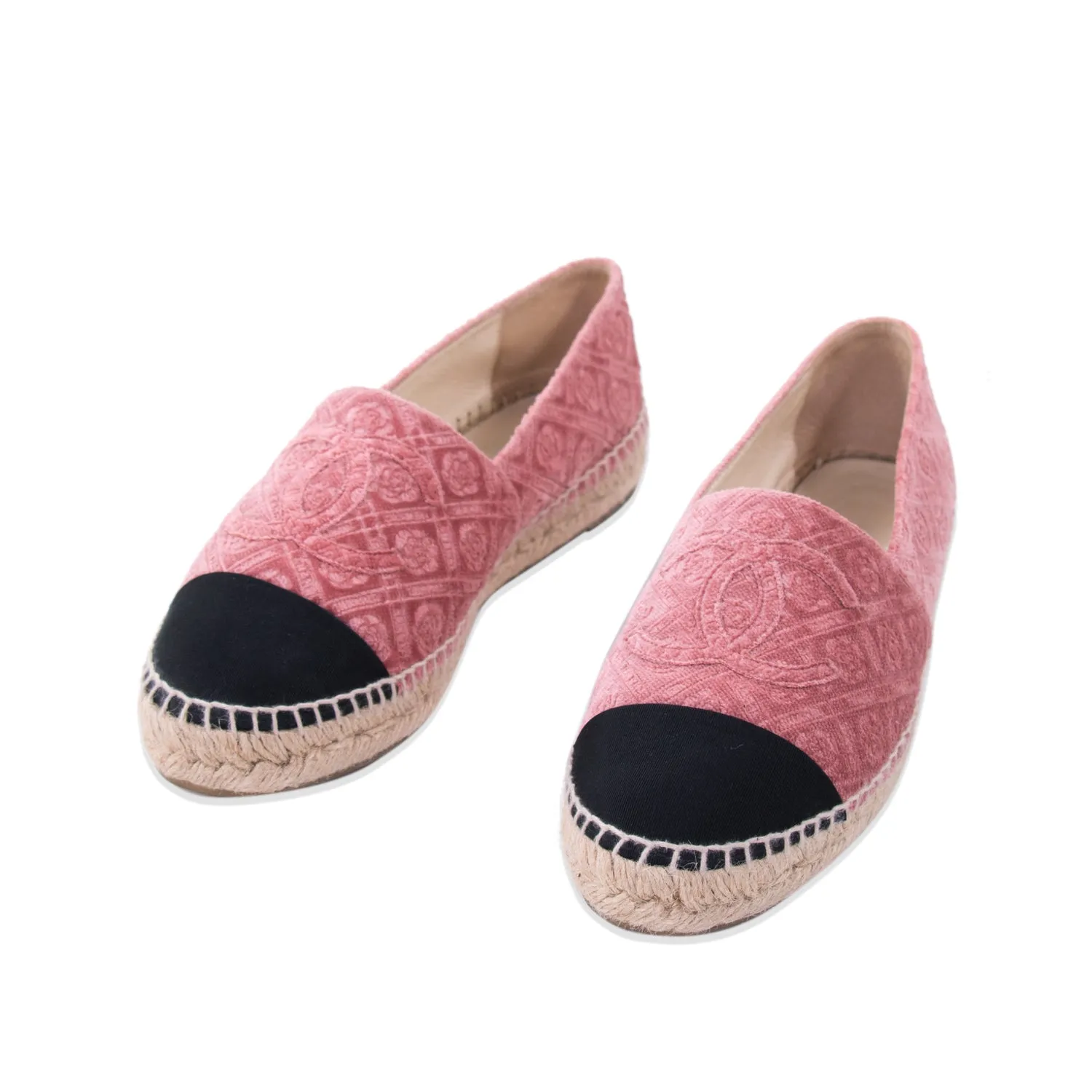 Chanel Velvet CC Espadrilles