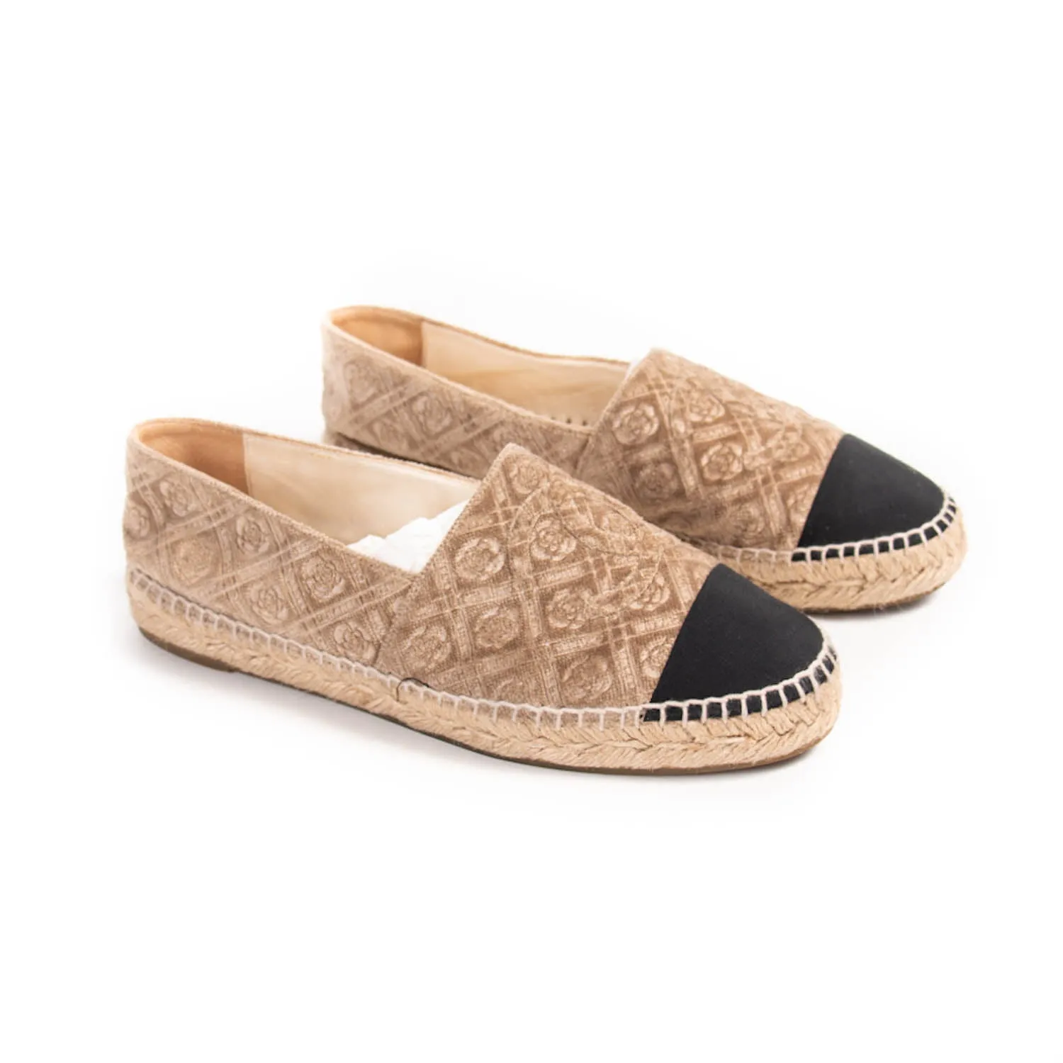 Chanel Velvet CC Espadrilles