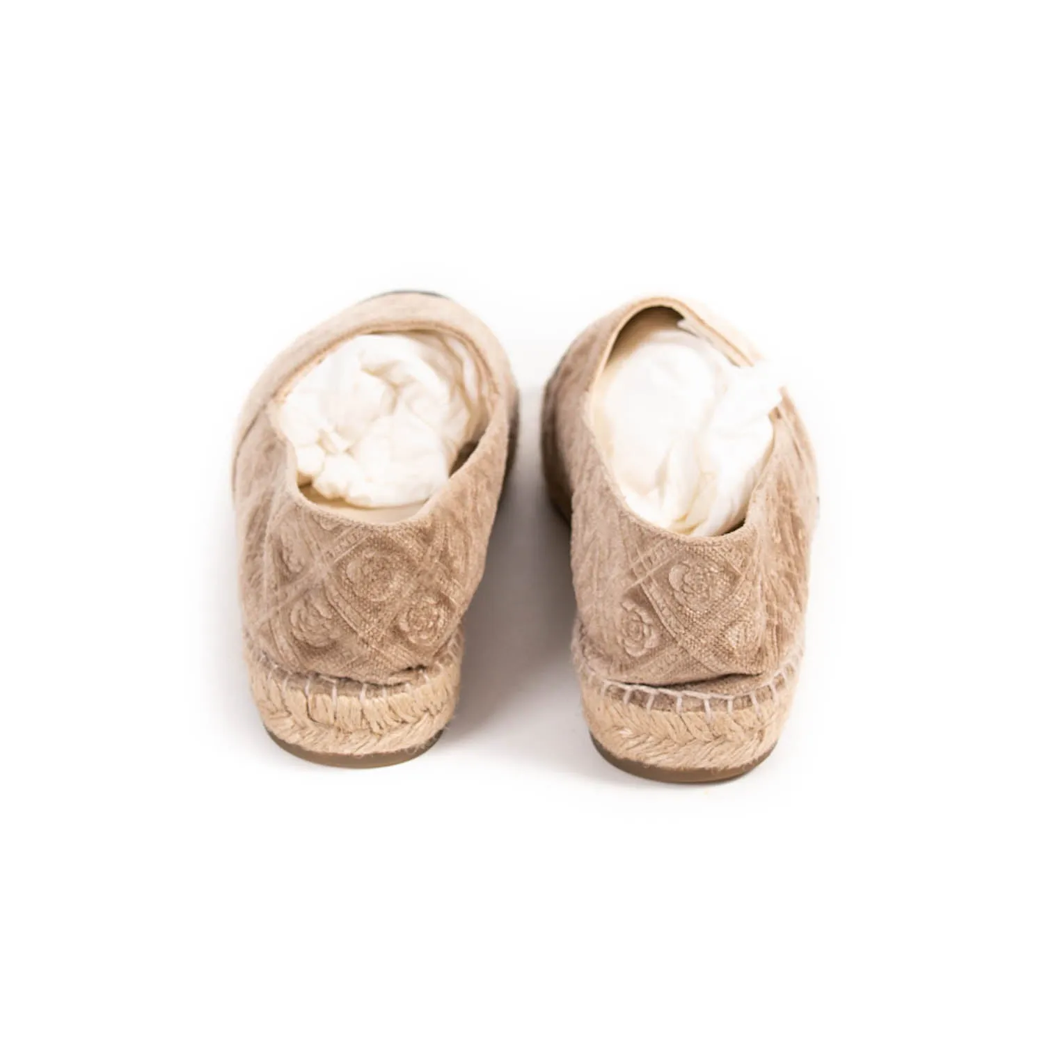 Chanel Velvet CC Espadrilles