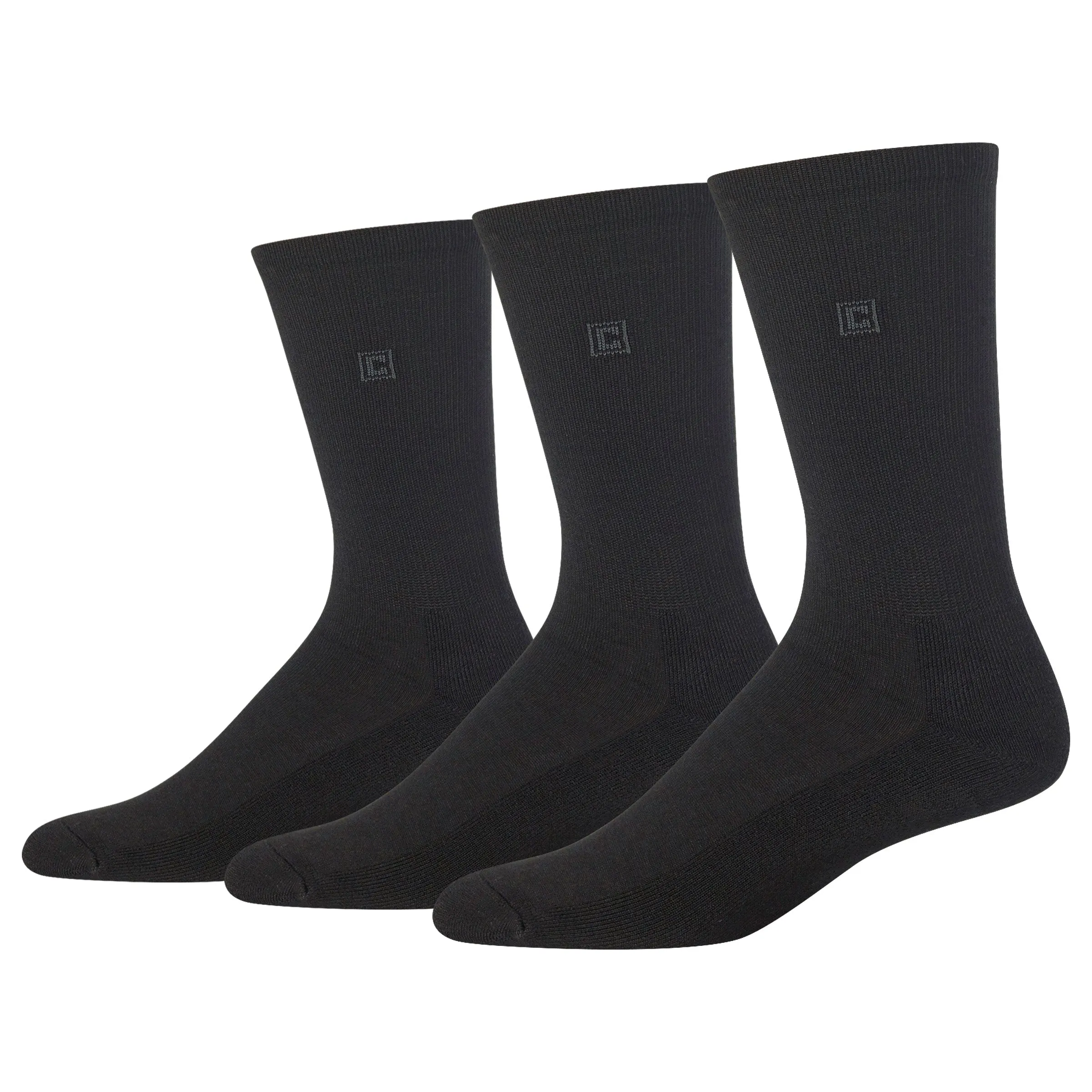 Chaps Men's Classic Solid Crew Socks 3 Pair