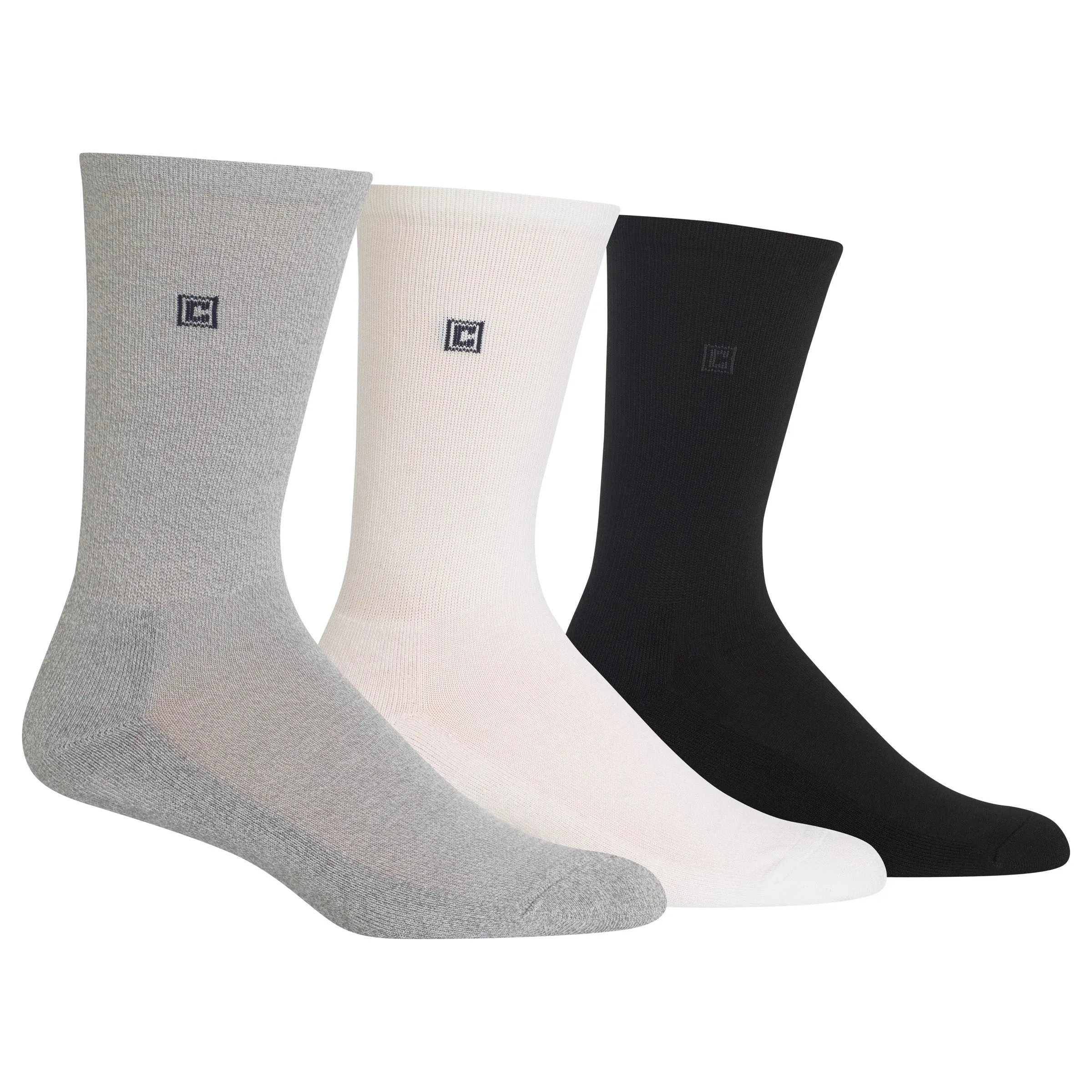 Chaps Men's Classic Solid Crew Socks 3 Pair