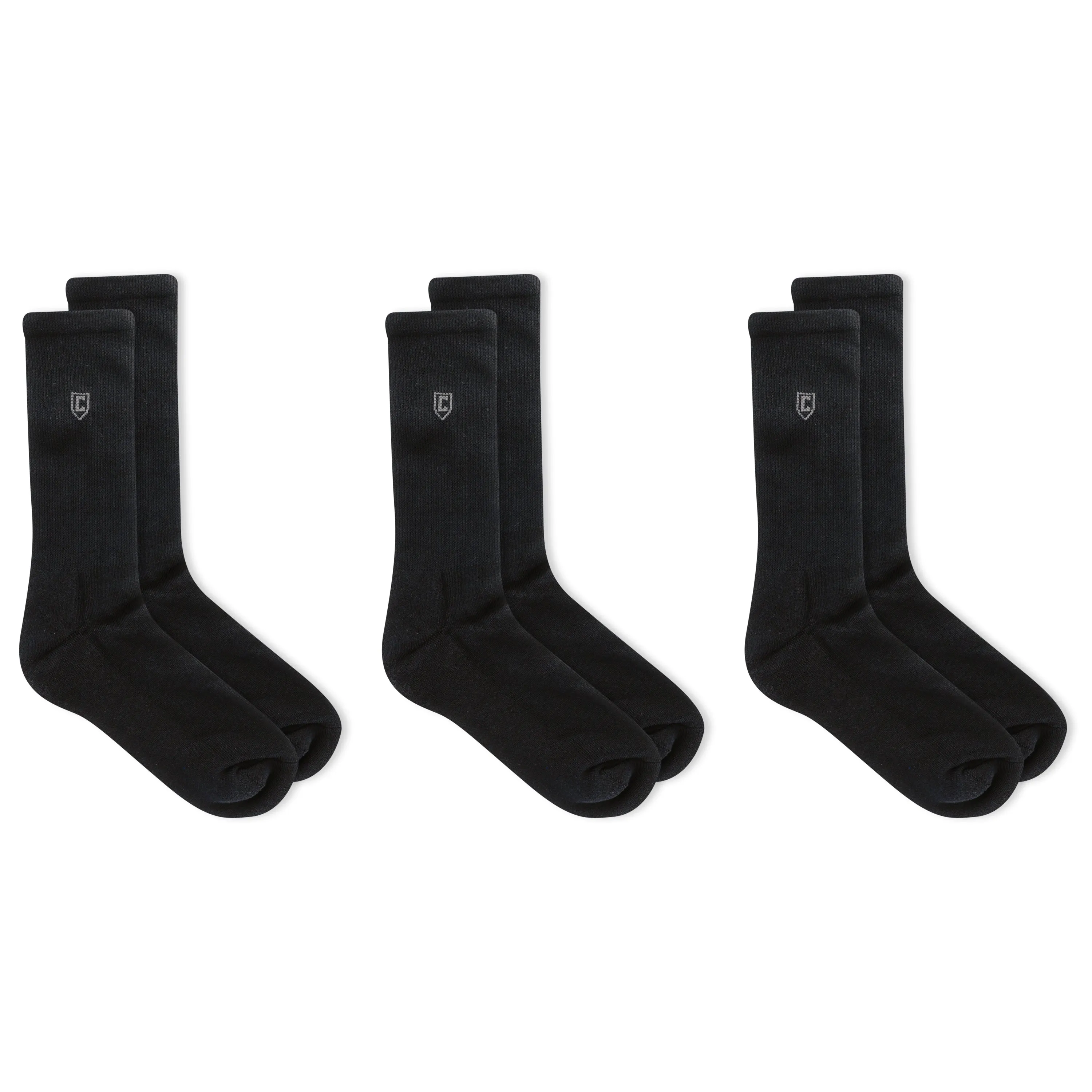 Chaps Men's Classic Solid Crew Socks 3 Pair