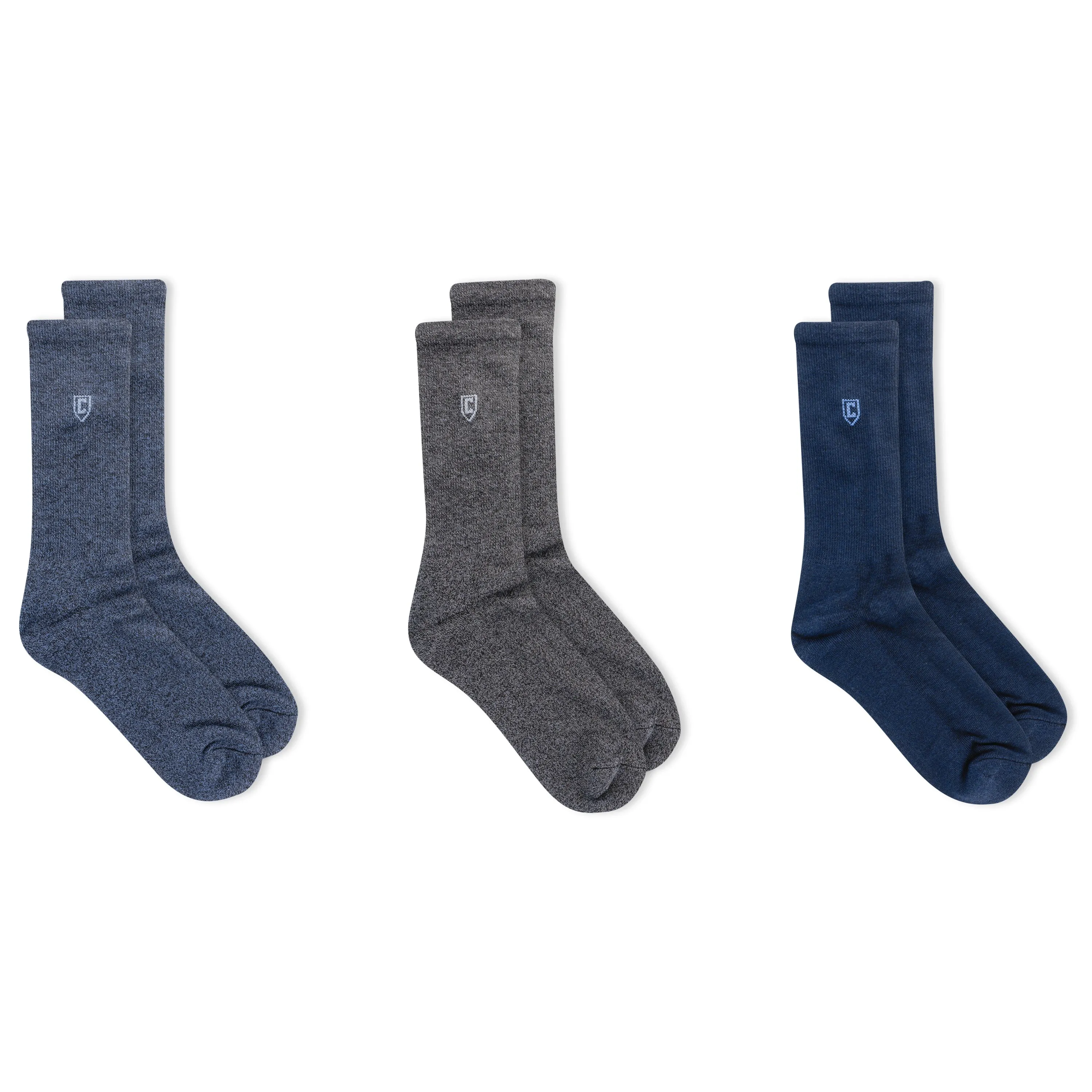 Chaps Men's Classic Solid Crew Socks 3 Pair