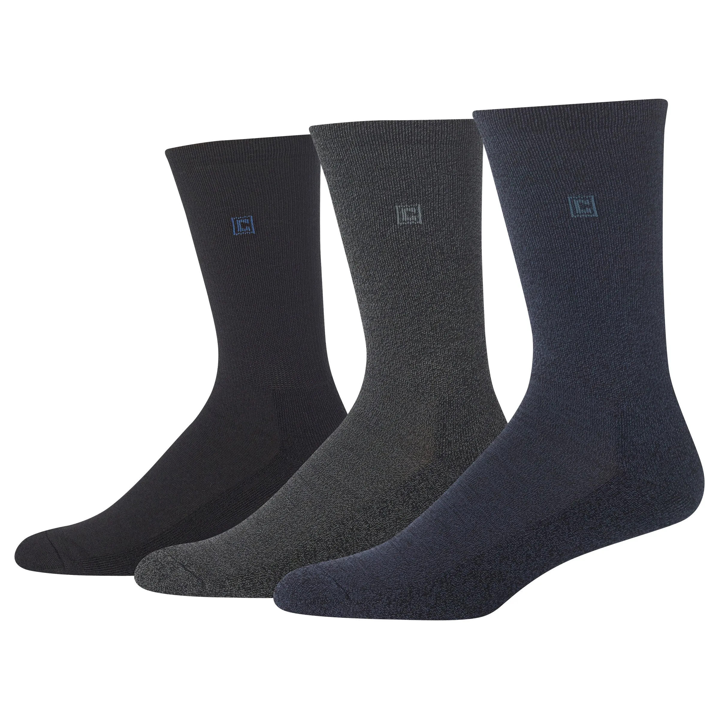 Chaps Men's Classic Solid Crew Socks 3 Pair