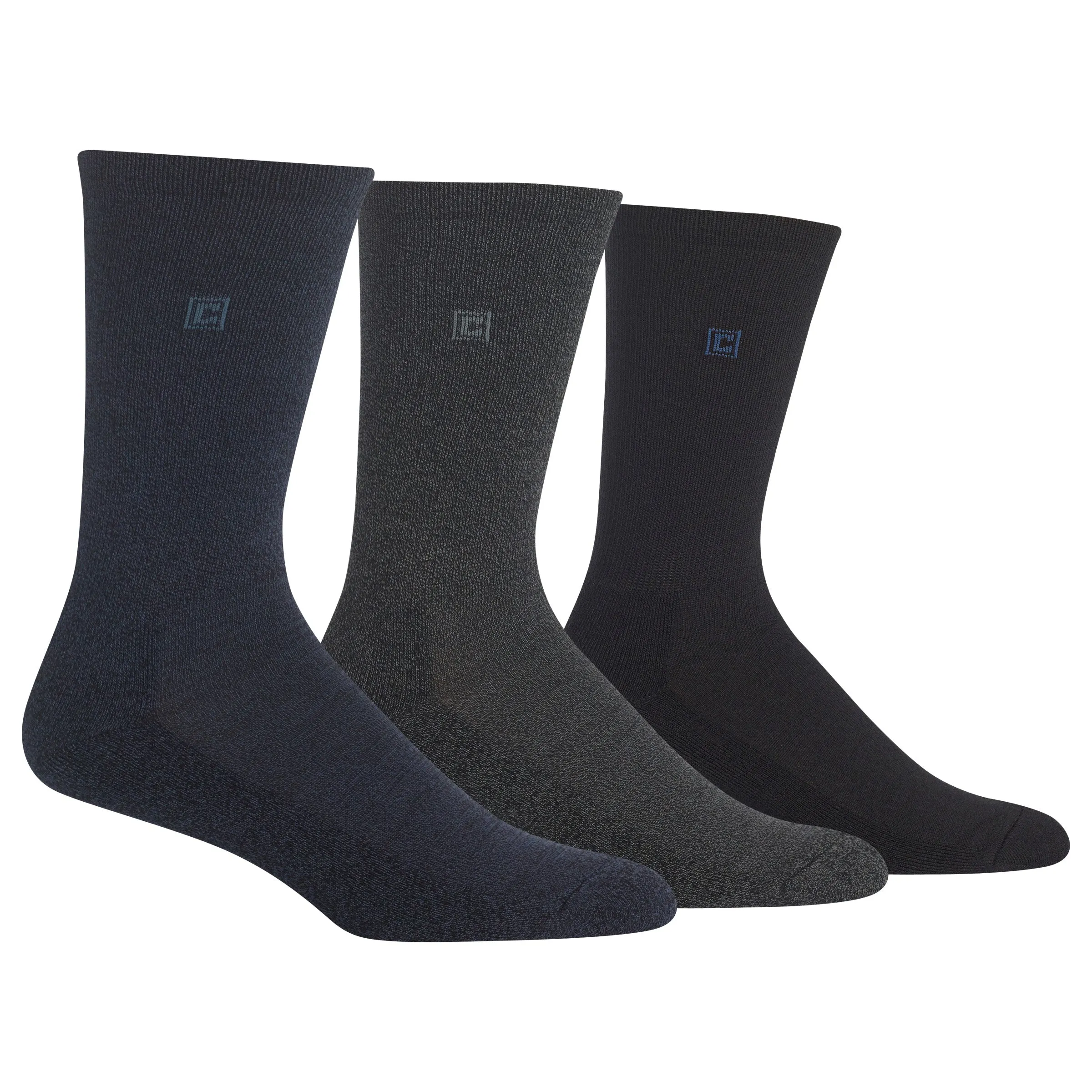 Chaps Men's Classic Solid Crew Socks 3 Pair