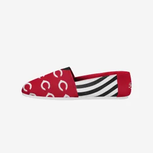 Cincinnati Reds Womens Stripe Canvas Shoe