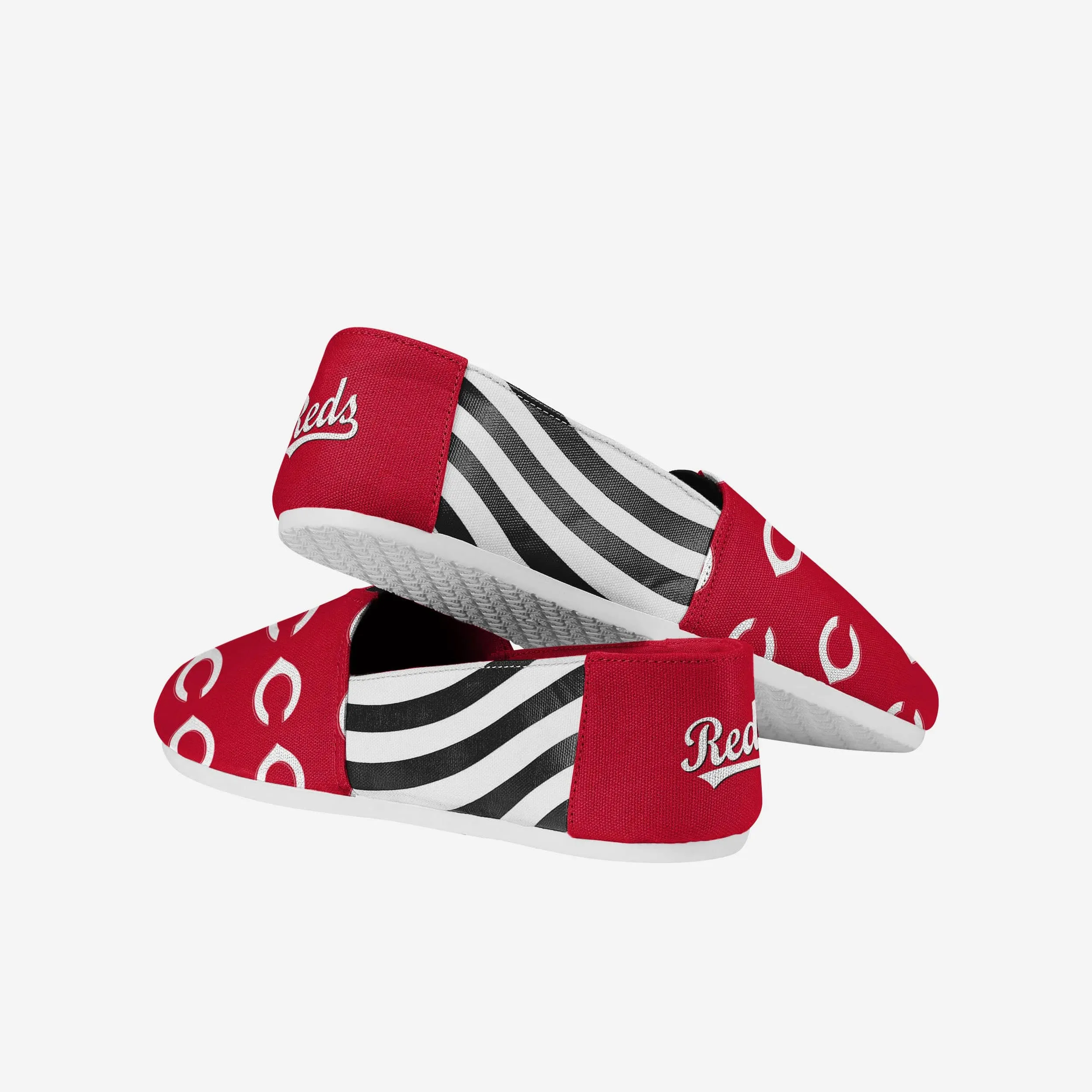 Cincinnati Reds Womens Stripe Canvas Shoe