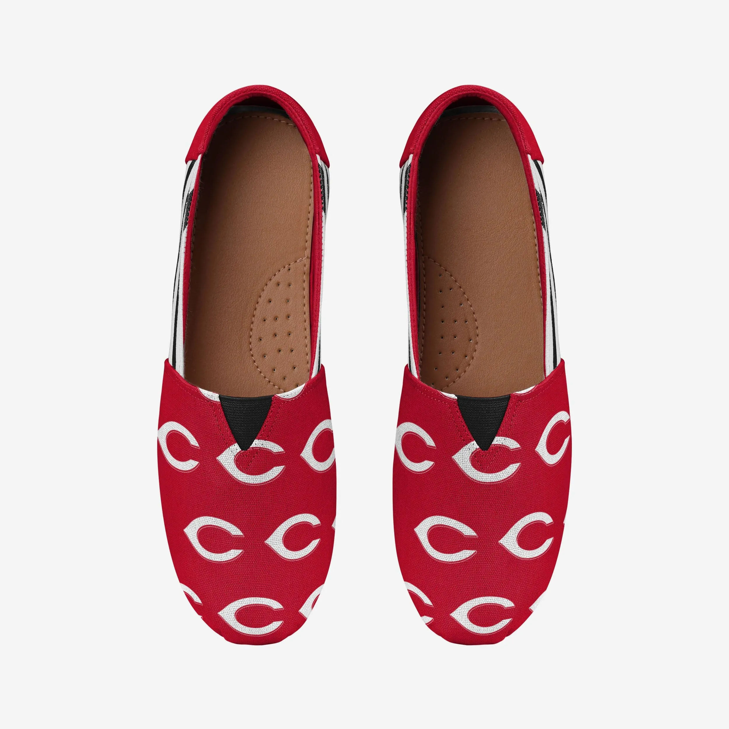 Cincinnati Reds Womens Stripe Canvas Shoe