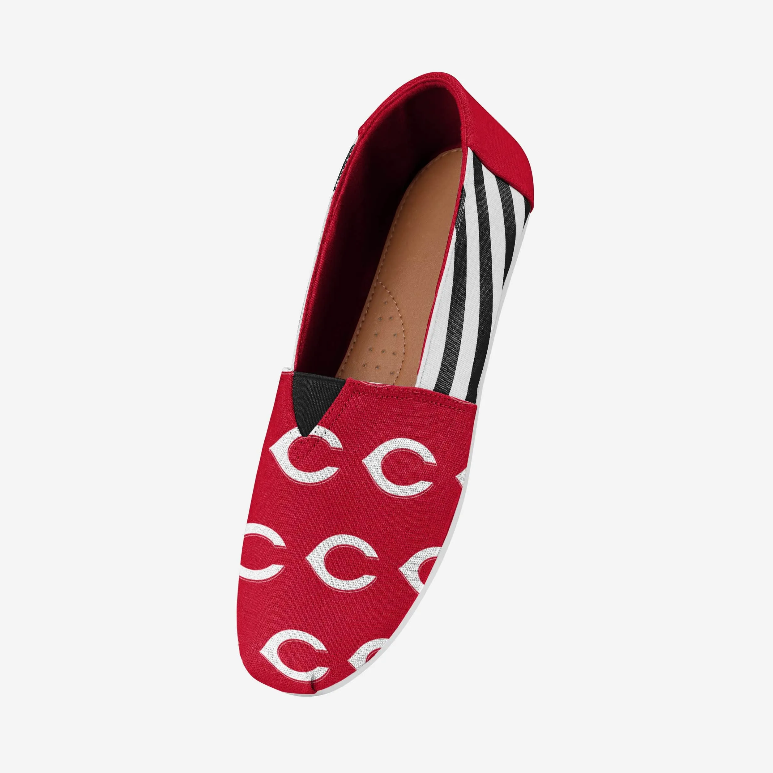 Cincinnati Reds Womens Stripe Canvas Shoe