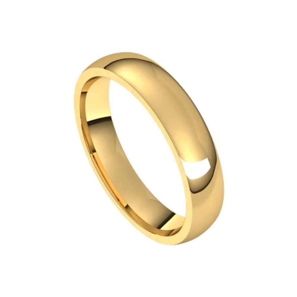 Classic 4 mm wide Half Round Men's Wedding Band