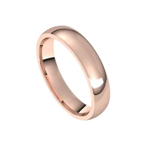 Classic 4 mm wide Half Round Men's Wedding Band