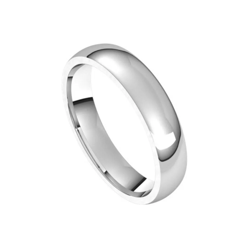 Classic 4 mm wide Half Round Men's Wedding Band