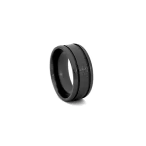 Comfort Fit 10mm Matte Black Zirconium Wedding Band, Size 9 (91595)