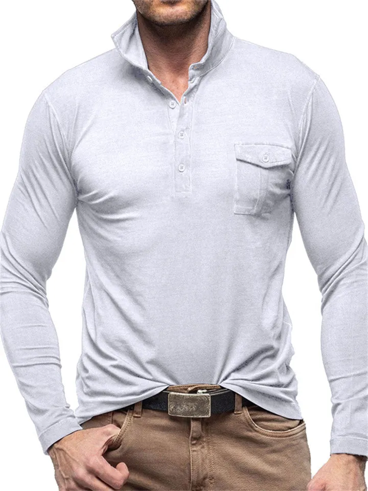 Comfort Regular Fit Turn Down Collar Polo Shirts for Men