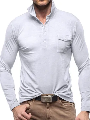 Comfort Regular Fit Turn Down Collar Polo Shirts for Men