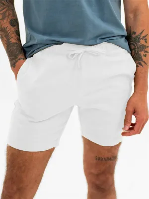 Comfort Sports Beach Pure Color Drawstring Shorts for Men