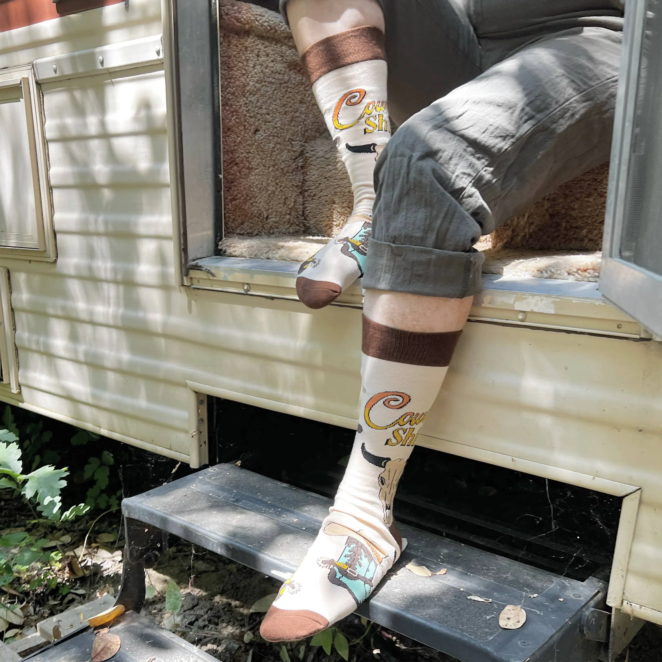 Cowboy | Men's Funny Western Crew Socks Oooh Yeah sock