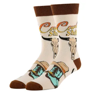 Cowboy | Men's Funny Western Crew Socks Oooh Yeah sock