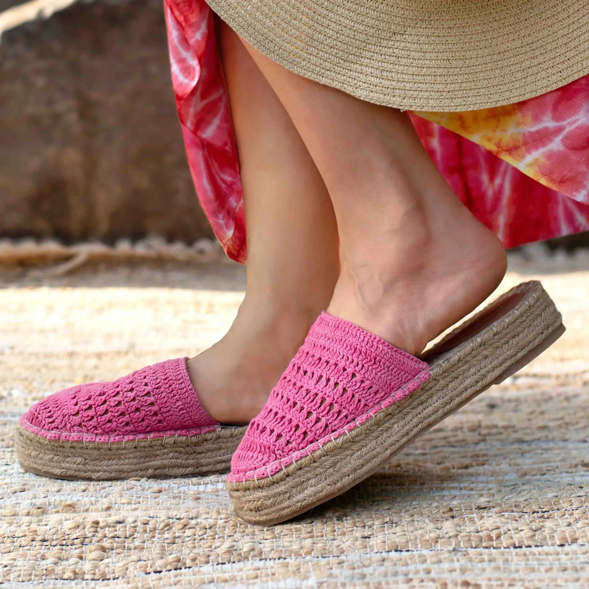 Croshia Pink Espadrilles Platform