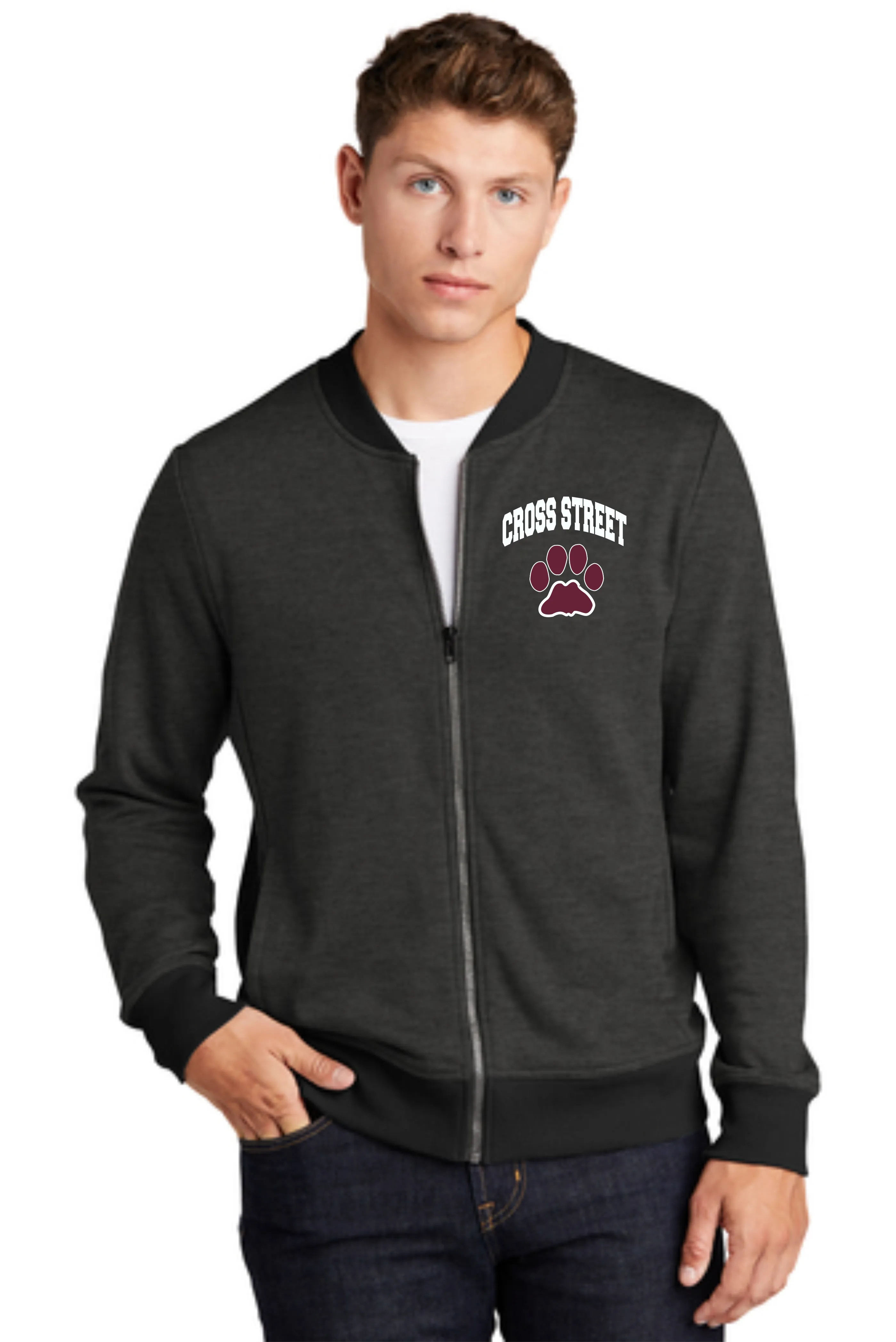 Cross Street Lightweight French Terry Bomber