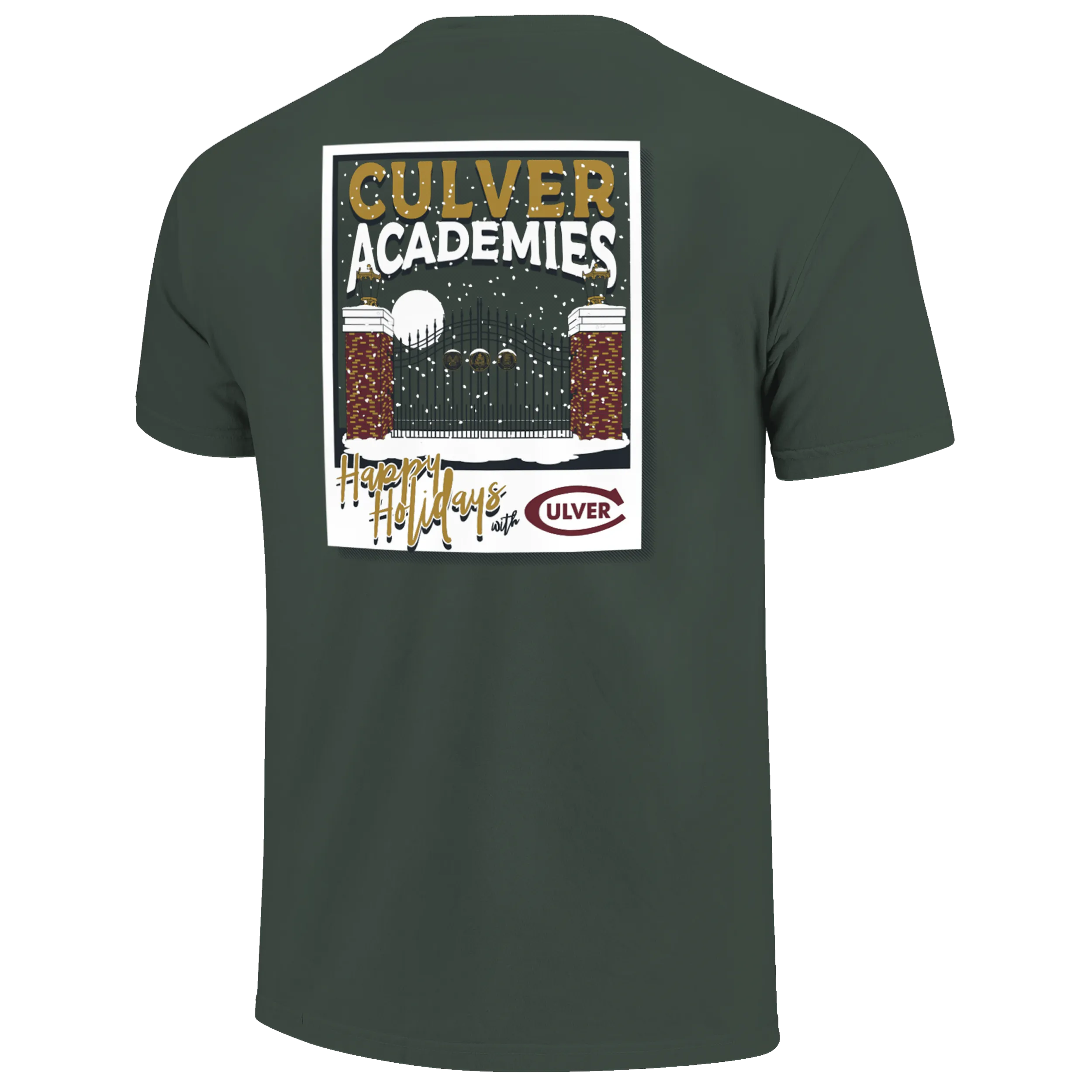 Culver Holiday Short Sleeve Comfort Tee - Spruce Green