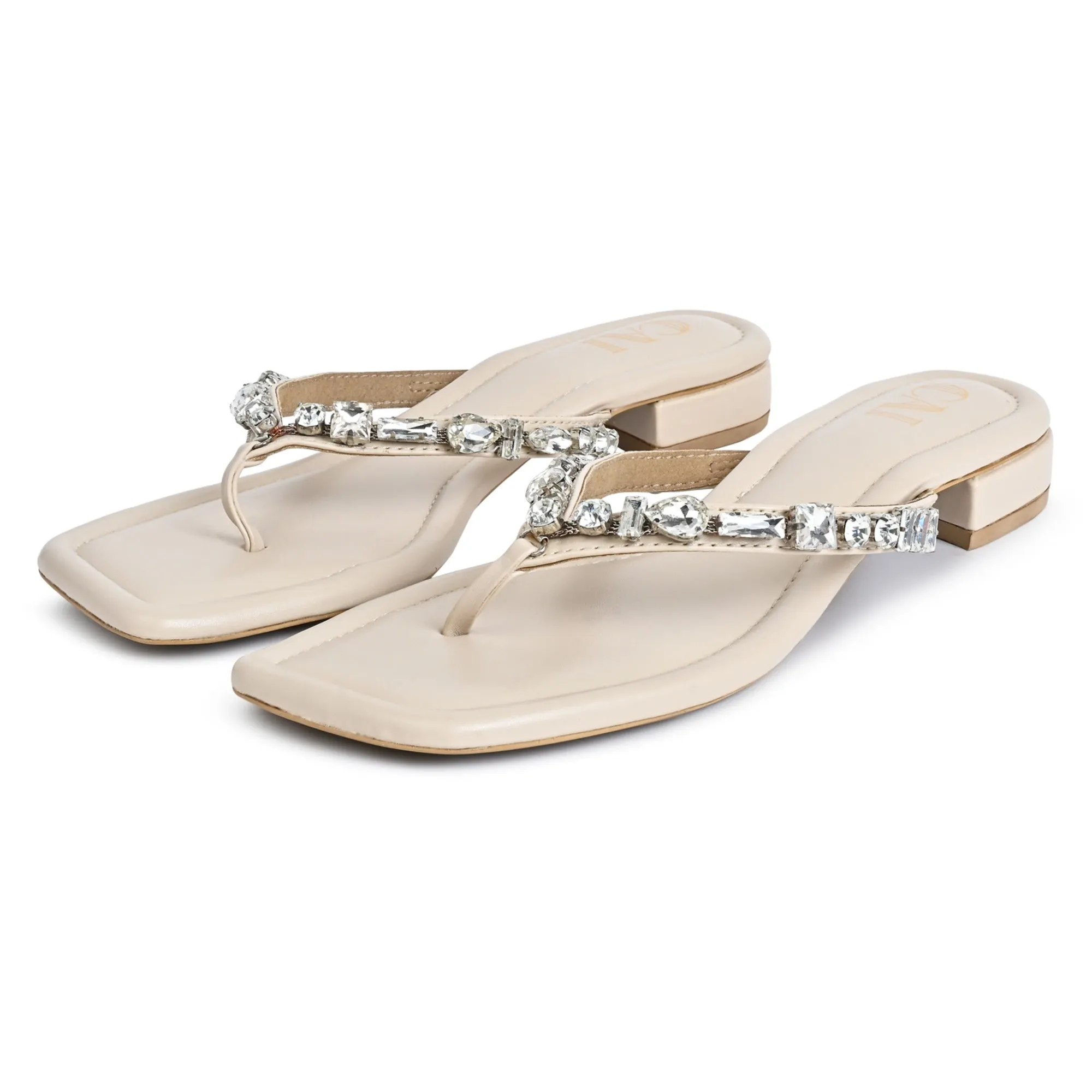 Diamond Mosaic Flats- Cream