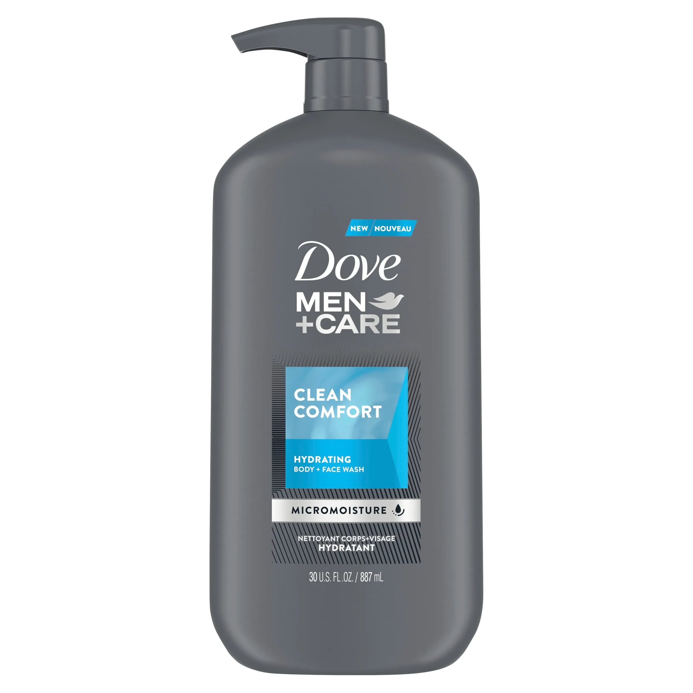 Dove Men Care Body Wash and Face Wash Clean Comfort 30 Oz