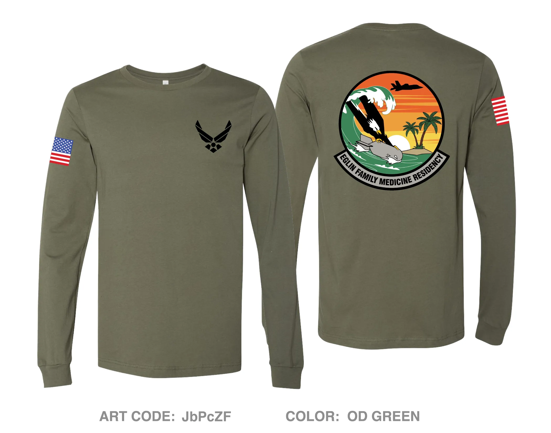 Eglin FMRC Comfort Men's Cotton LS Tee - JbPcZF