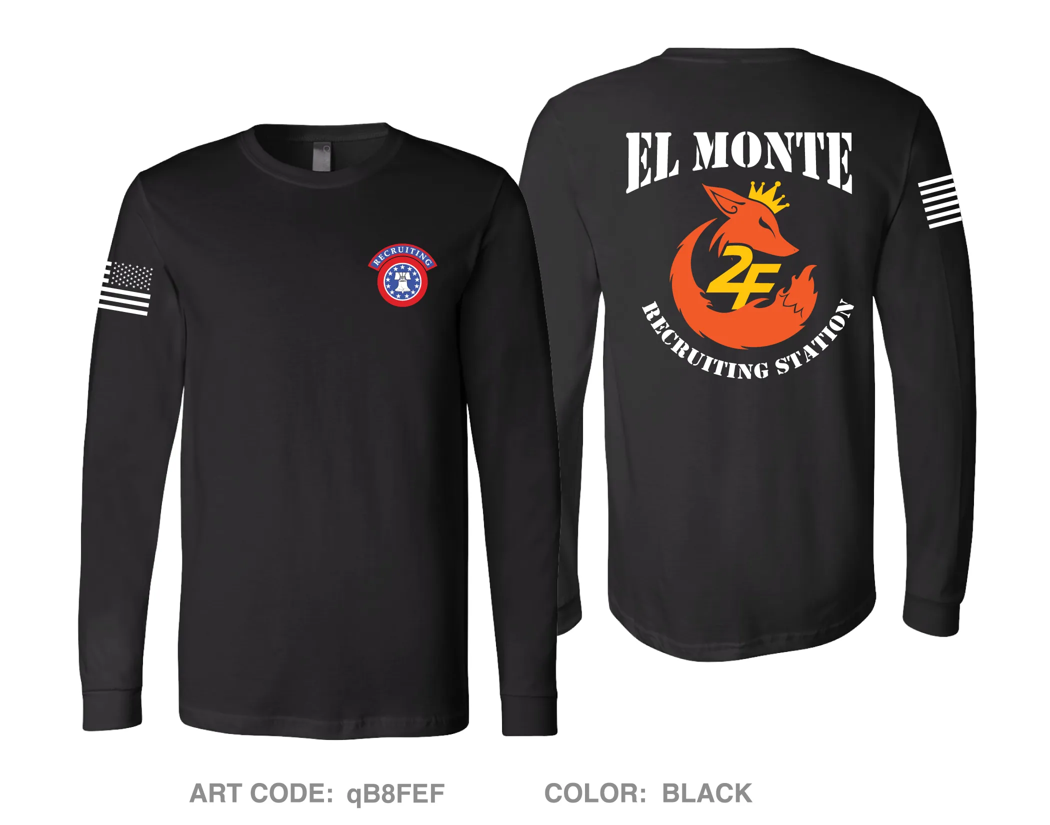 El Monte Recruiting Station Comfort Men's Cotton LS Tee - qB8FEF