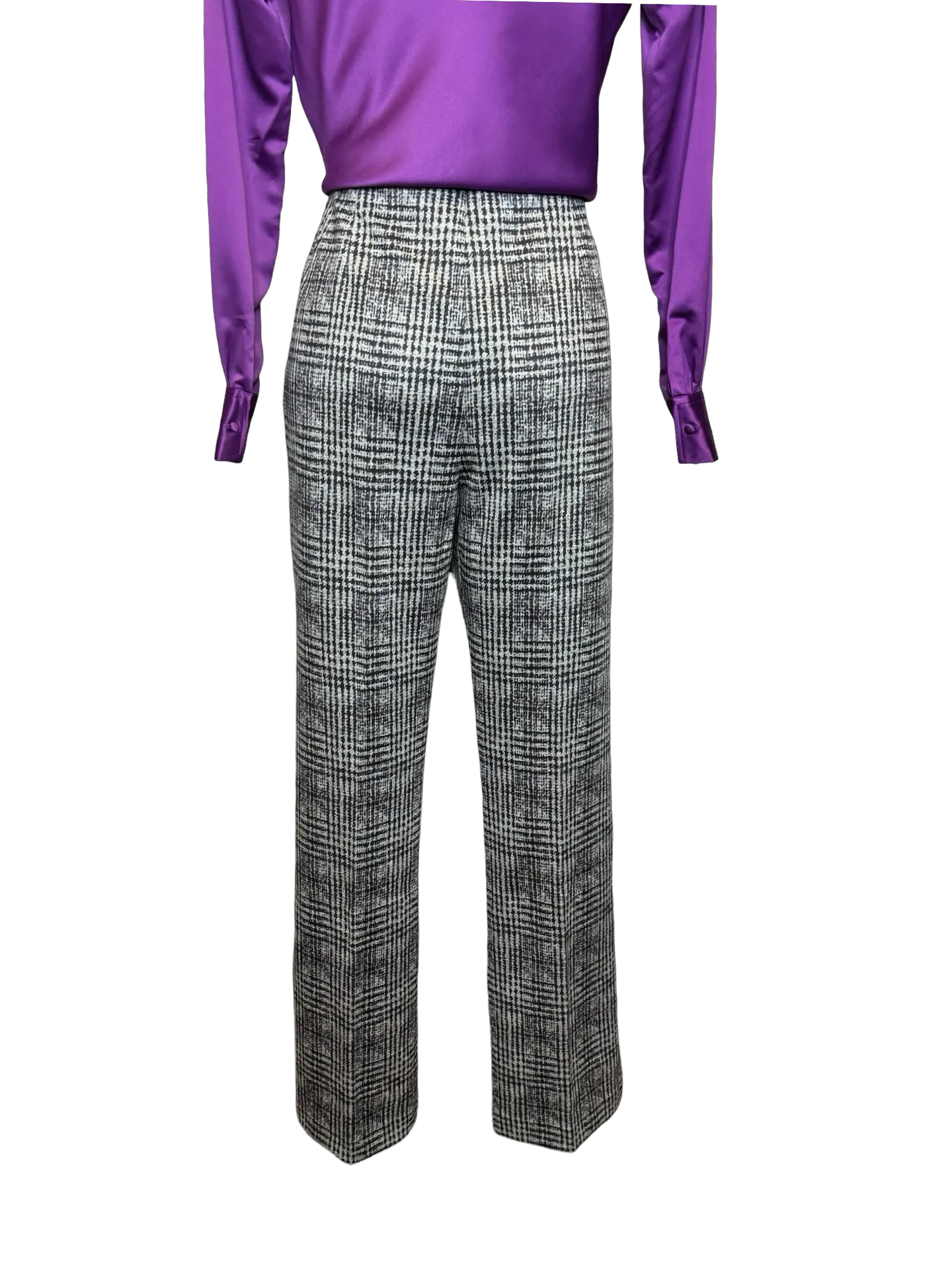 Elysse Pant Neoprene Plush Plaid