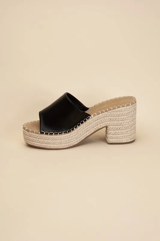Espadrille Mule Heels