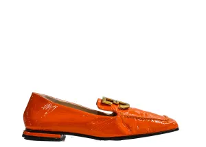 Fabi Women’s Orange Leather Loafer FD7968B 50% OFF