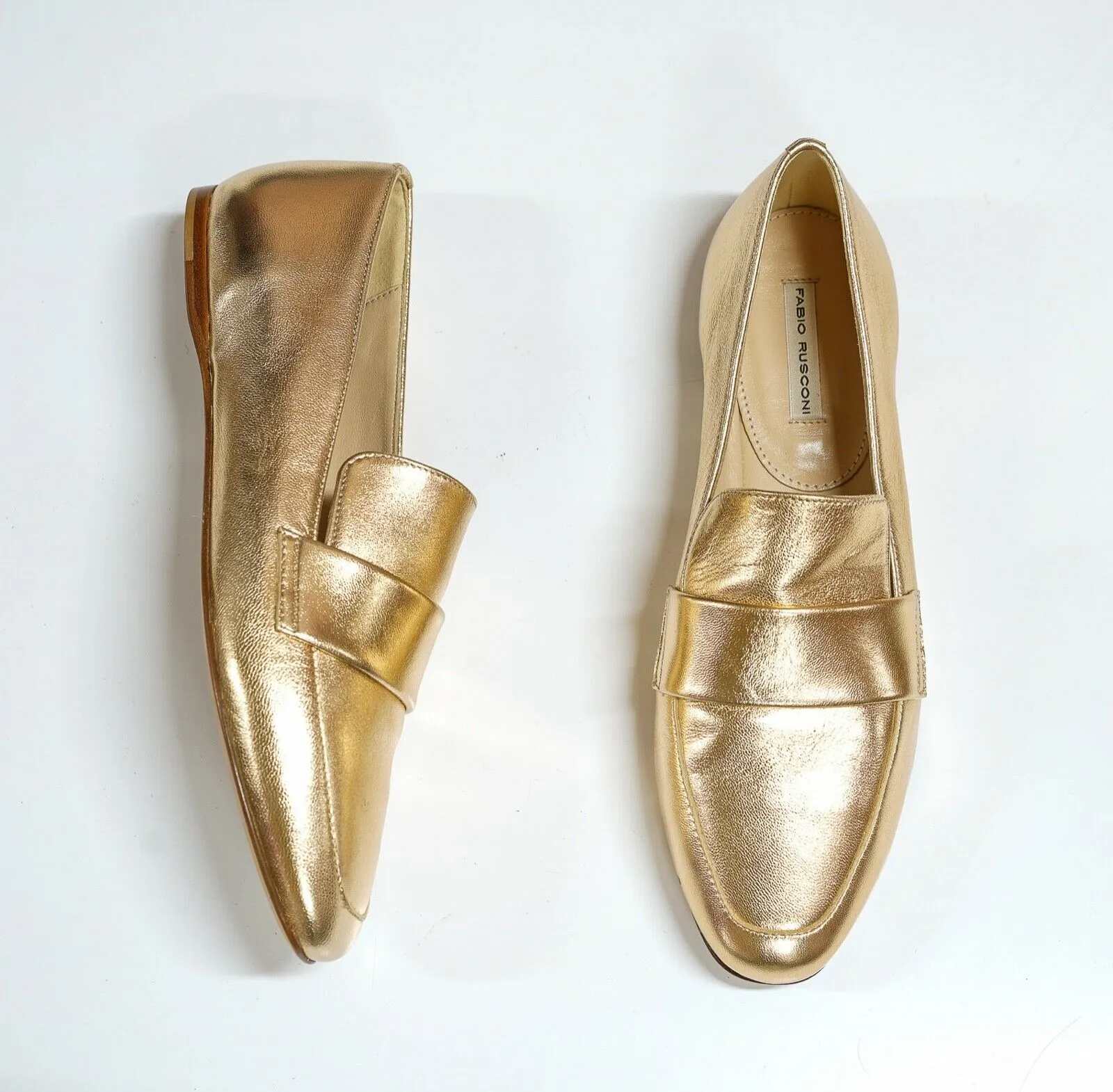 Fabio Rusconi Women's Metallic Champagne Leather Moccasin S3170 40% off