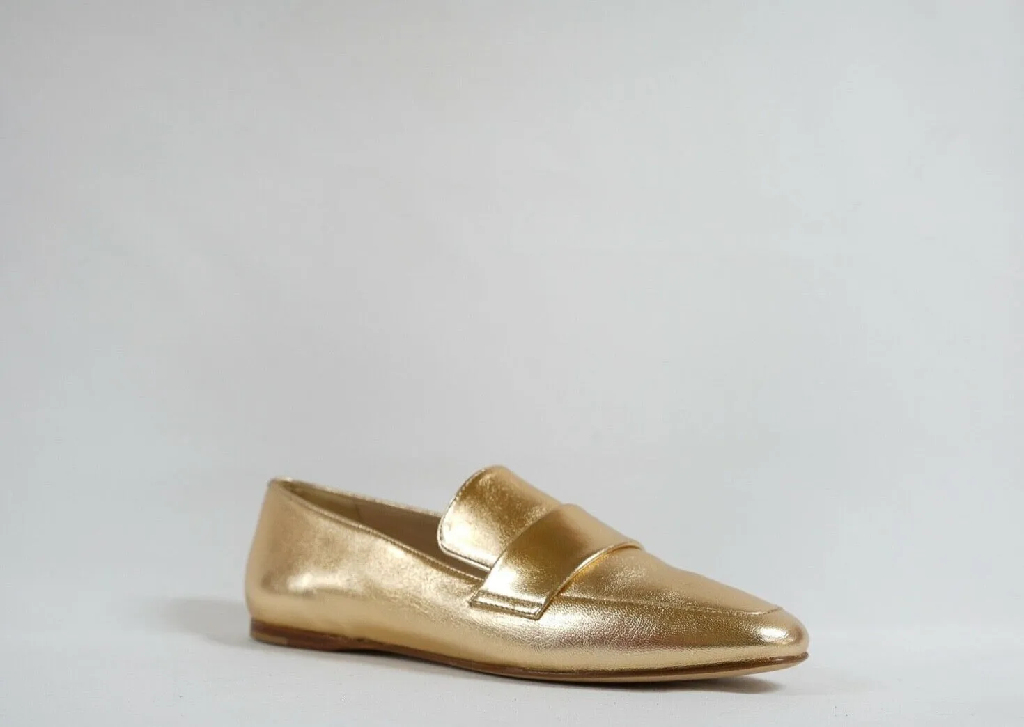 Fabio Rusconi Women's Metallic Champagne Leather Moccasin S3170 40% off