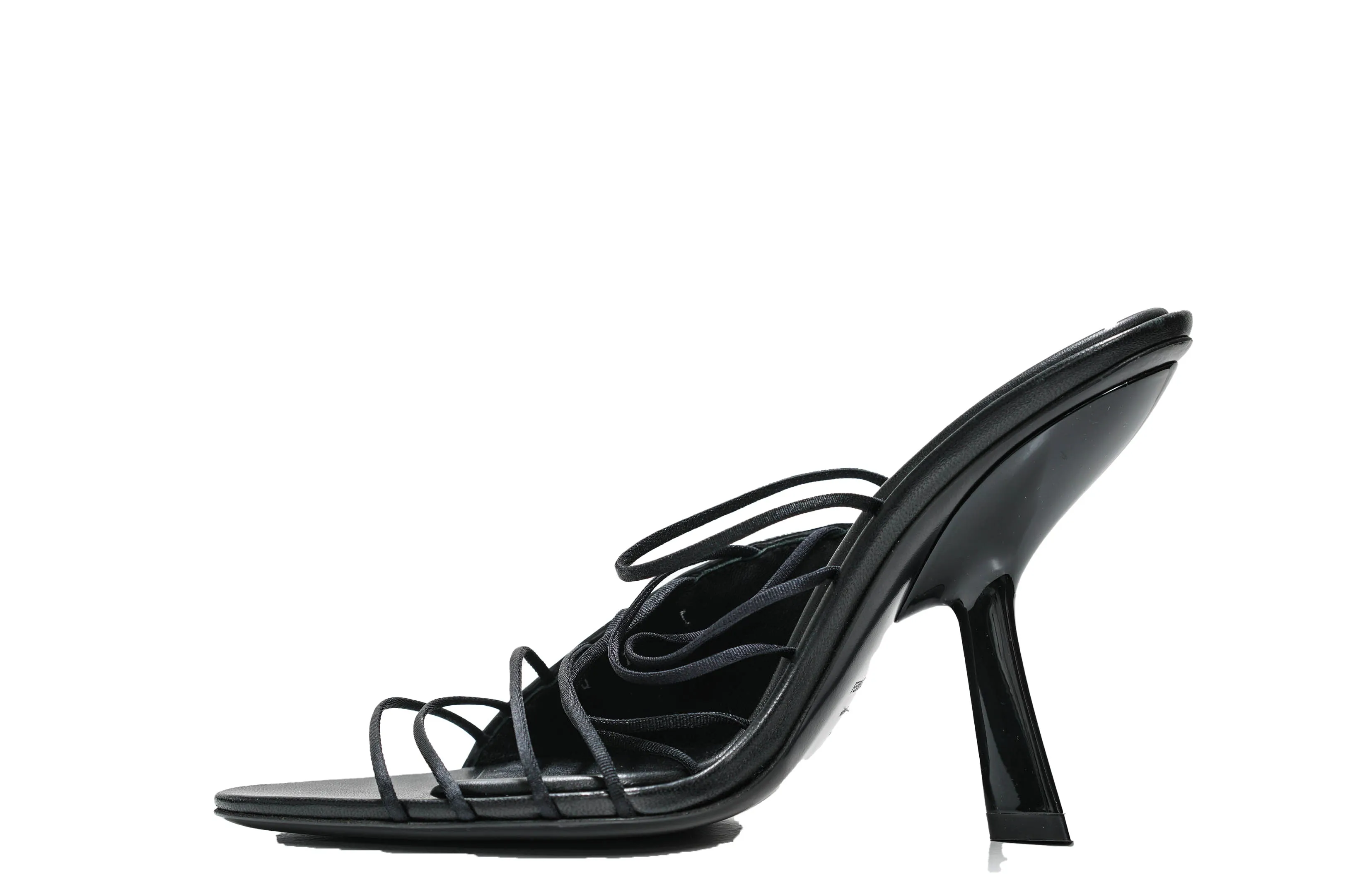 Ferragamo Women's Black Leather Strap Sandal Altaire 10.5cm 0760289 50% OFF