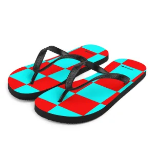 Flip-Flops Teal and Red