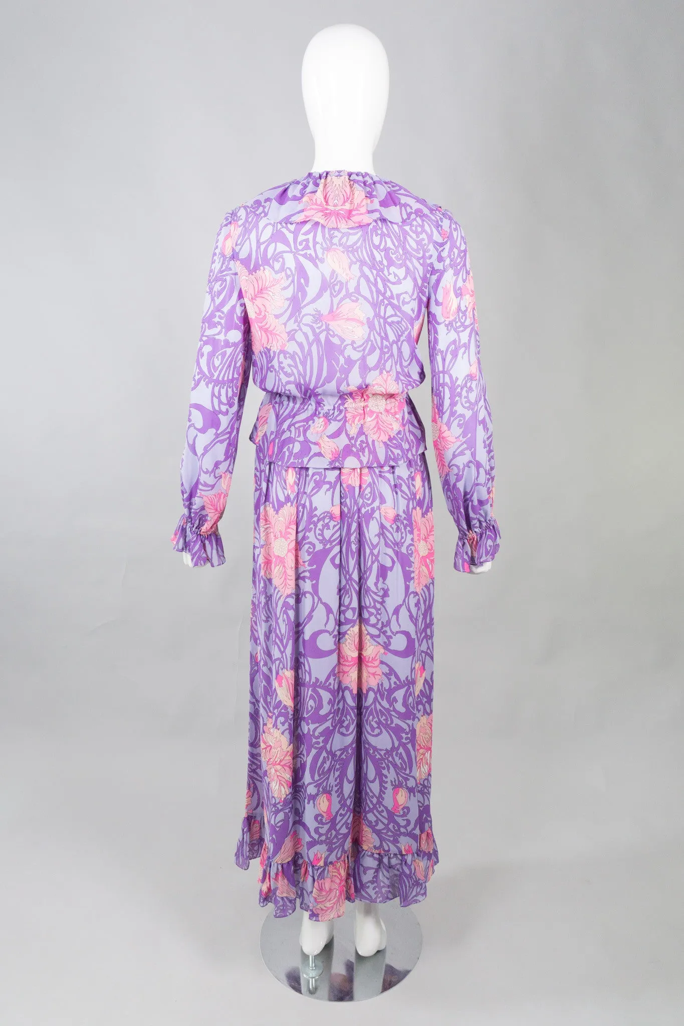Floral Blouse & Skirt