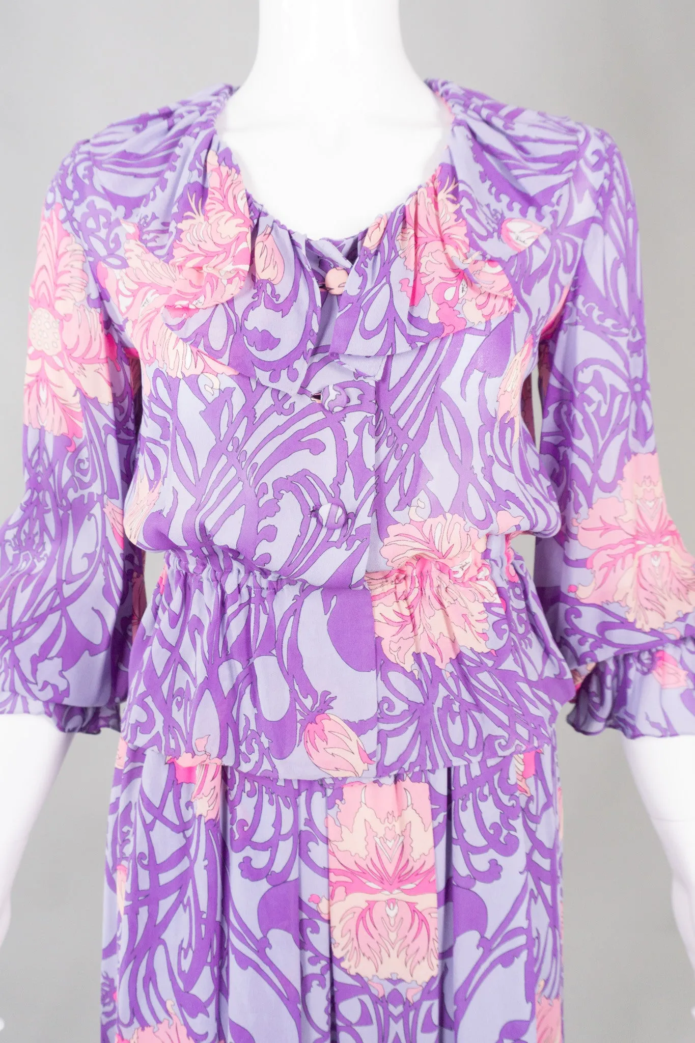 Floral Blouse & Skirt