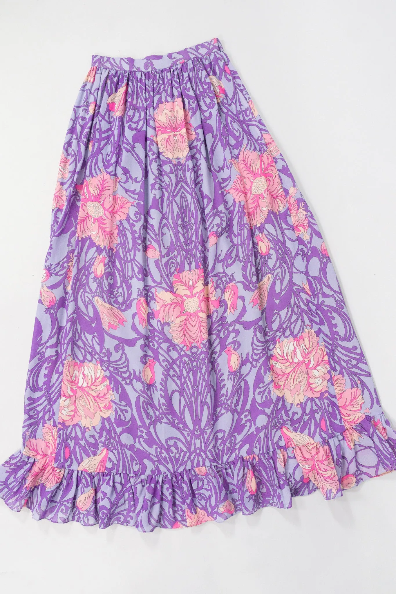 Floral Blouse & Skirt