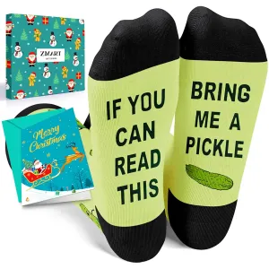 Funny Pickle Gifts Ice Cream Gifts - Pickle Ice Cream Food Socks Men Women