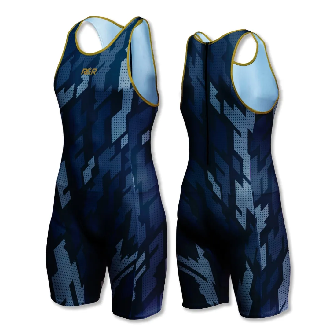 Galactic Nebula Men's Zipper Back Kneeskin Tech Suit Swimsuit